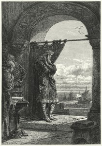 Charlemagne regardant anxieusement l