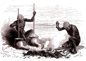Forgerons natifs de la tribu Latuka. Soudan du Sud - Alphonse Marie de Neuville