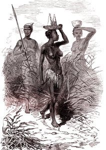 Autochtones de la tribu Nuer, vallée du Nil supérieur - Alphonse Marie de Neuville