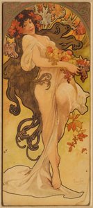 Automne de la série Les Saisons, vers 1900 - Alphonse Mucha