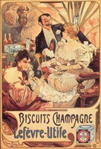 Biscuits Champagne Lefèvre-Utile - Alphonse Mucha