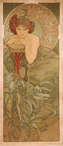 Émeraude de la série Les gemmes - Alphonse Mucha