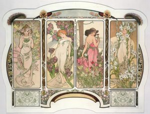 Les fleurs - Alphonse Mucha
