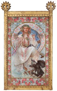 Portrait de Josephine Crane-Bradley en Slavia - Alphonse Mucha