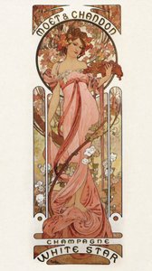 Affiche publicitaire pour Moet & Chandon - Champagne White Star, 1899
