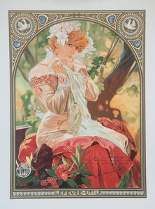 Affiche pour Lefèvre-Utile. Sarah Bernhardt dans le rôle de Mélissinde dans La Princesse Lointaine