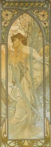 Les moments de la journée : Rêve du soir - Alphonse Mucha