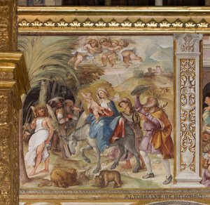 Presbytère, Septième travée nord, Fuite en Égypte, Altobello Melon - Altobello Melone