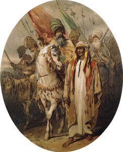 Guerriers arabes avançant, 1855 - Amadeo Preziosi