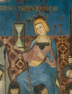 Allégorie du bon gouvernement, tempérance (détail) - Ambrogio Lorenzetti