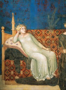 Allégorie du bon gouvernement, paix (détail) - Ambrogio Lorenzetti