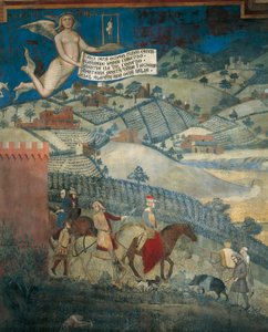Effets du bon gouvernement à la campagne (détail) - Ambrogio Lorenzetti