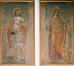 Sainte Agnès de Rome et Sainte Martina de Rome (Fresque)