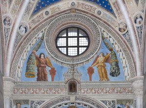 Anges avec boucliers rouges et décorations - Ambrogio da Fossano