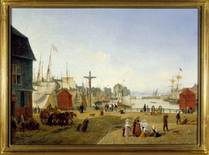 Le port de Honfleur par Louis Garneray, vers 1820