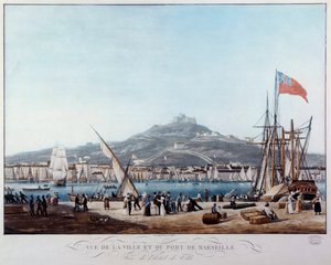 Vue du port de Marseille sous la Restauration - Ambroise Louis Garneray