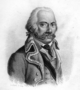 Adam Philippe, Comte de Custine Général français (1740 à 1793) - dans Portraits des généraux français en suite des victoires et conquêtes des français. Gravé par Ambroise Tardieu en 1818. Collection Stella - Ambroise Tardieu