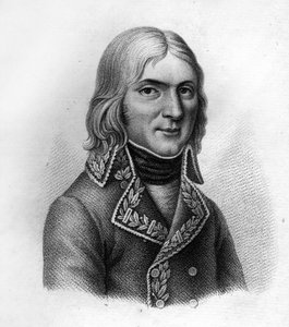 Jean Etienne Championnet (1762-1800) dans "Portraits des généraux français suivant les victoires et conquêtes des Français". Gravé par Ambroise Tardieu en 1818. Collection Stella