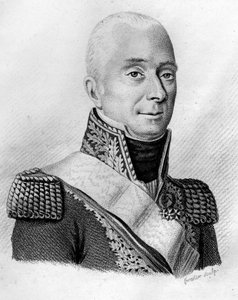 Mathieu Dumas (1753-1837). Dans Portraits des généraux français en suite des victoires et conquêtes des Français. Gravé par Ambroise Tardieu en 1818. Collection Stella