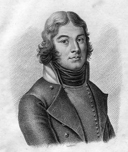 Portrait du Général Lazare Louis Hoche (1768-1797) - dans « Portraits des généraux français suivant les victoires et conquêtes des Français ». Gravé par Ambroise Tardieu en 1818. Collection Stella.