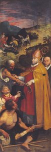 Saint Éloi aide les boiteux et enterre les morts