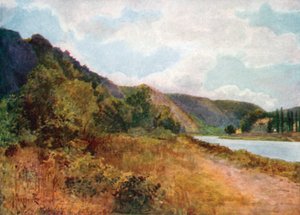Le château de Waulsort sur la Meuse (lithographie couleur) - Amedee (after) Forestier