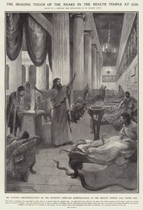 Le toucher guérisseur du serpent dans le temple de la santé à Cos