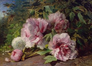 Étude de pivoines, 1874