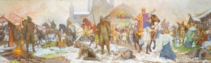 Épisode lors du couronnement de Guillaume Ier, Londres, jour de Noël, 1066, début du XXe siècle