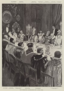 Dîner costumé de Lady Tweedmouth à Brook House - Amedee Forestier