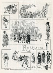 Croquis de Ruddygore, la nouvelle opérette comique au Savoy Theatre
