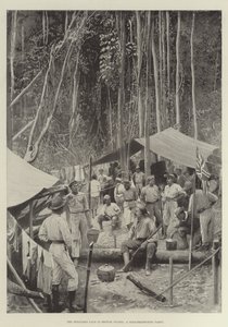La terre contestée en Guyane britannique, une équipe de prospection d