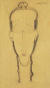 Tête de caryatide avec une coiffe - Amedeo Modigliani