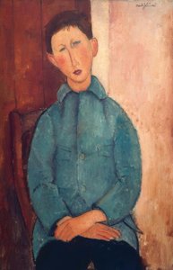 Garçon en veste bleue