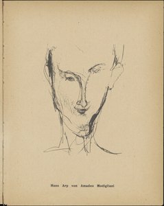 Portrait de Hans Arp 1886-1966, 1916 - Amedeo Modigliani