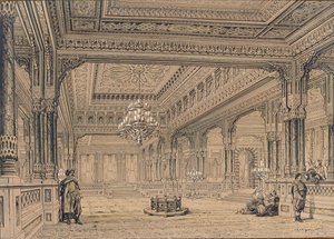 Intérieur du palais de Çırağan à Istanbul, 1872