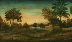 Paysage avec bâtiments