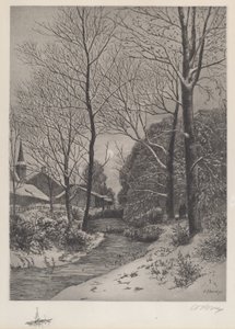Promenade au clair de lune en hiver