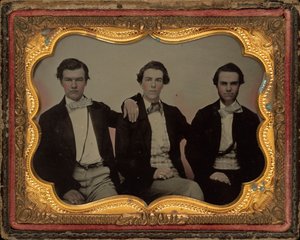 Portrait de trois jeunes hommes - American 19th Century