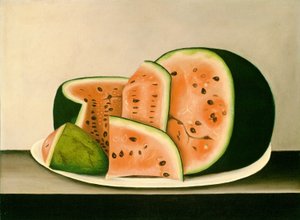 Pastèque sur une assiette