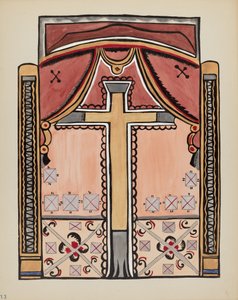Planche 13 : Design avec croix, Chimayo : Du portfolio "Spanish Colonial Designs of New Mexico"