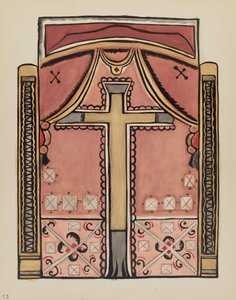 Planche 13 : Dessins avec croix, Chimayo : Du portfolio "Dessins coloniaux espagnols du Nouveau-Mexique"