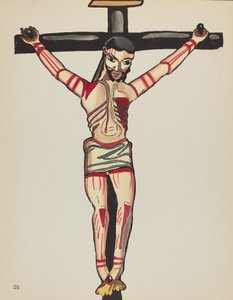 Planche 26 : Christ crucifié : Du portfolio "Dessins coloniaux espagnols du Nouveau-Mexique" - American 20th Century