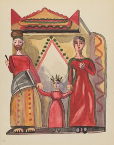 Planche 28 : La Sainte Famille : Du portfolio "Designs coloniaux espagnols du Nouveau-Mexique" - American 20th Century