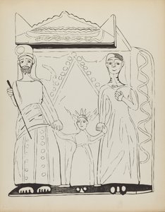 Planche 28 : La Sainte Famille : Du portfolio "Dessins coloniaux espagnols du Nouveau-Mexique" - American 20th Century