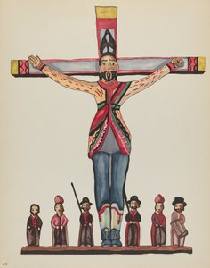 Planche 29 : Saint Acace : Du portfolio "Dessins coloniaux espagnols du Nouveau-Mexique" - American 20th Century