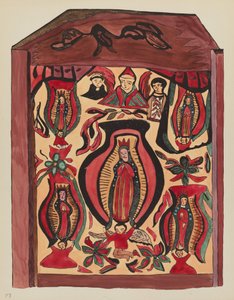 Planche 32 : Notre-Dame de Guadalupe : Du portfolio "Dessins coloniaux espagnols du Nouveau-Mexique" - American 20th Century