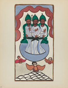 Planche 33 : La Sainte Trinité : Du portfolio "Dessins coloniaux espagnols du Nouveau-Mexique"