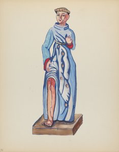 Planche 36 : Saint Roch : Du portfolio "Dessins coloniaux espagnols du Nouveau-Mexique"