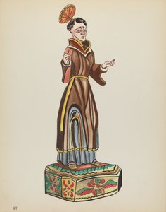 Planche 37 : Saint Antoine : Du portfolio "Dessins coloniaux espagnols du Nouveau-Mexique"